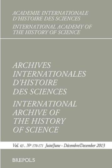 Archives Internationales dHistoire des Sciences, Ophalen of Verzenden, Nieuw