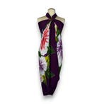 Handgeschilderd Sarong / pareo - Strandkleding wikkelrok - P, Ophalen of Verzenden, Nieuw