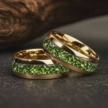 Luxe Groene Kristalstenen Ringen voor Mannen - 8mm Roestvrij, Verzenden, Nieuw