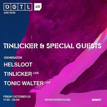 Tinlicker Special Guests Tickets – 23 okt 2026 – NDSM 2026, Twee personen, Oktober