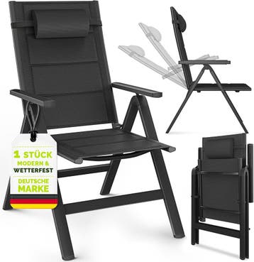 tillvex® Tuinstoel met hoge rugleuning, 1 stuk, met armleuni, Verzenden, Zo goed als nieuw