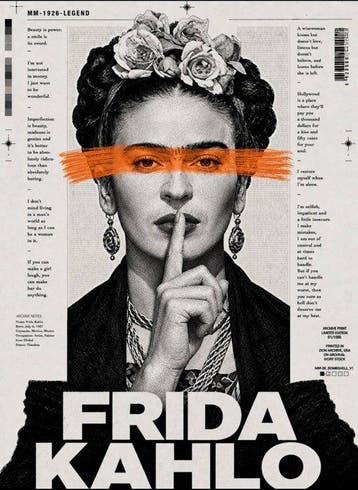 Eric Brumette - FRIDA CHUT ORANGE PAPER - Toile L