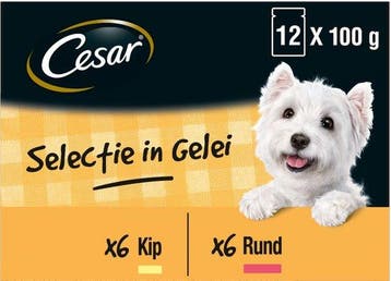2dekans | Cesar Maaltijdzakjes Multipack Adult In Gelei -, Ophalen of Verzenden, Zo goed als nieuw