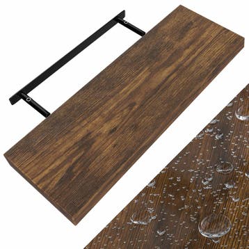 Wandplank Zwevend Donkere Eik MDF 70x23x3,8cm (Interieur), Verzenden, Nieuw