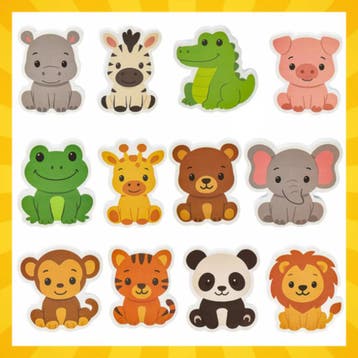 Kruzzel Badspeelgoed – schuimdieren set met 12 figuren en., Kinderen en Baby's, Ophalen of Verzenden, Nieuw