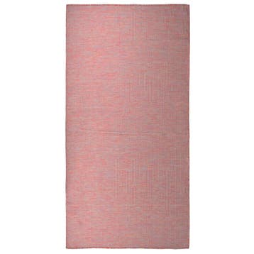 vidaXL Buitenkleed platgeweven 100x200 cm rood, Verzenden, Nieuw, Rood