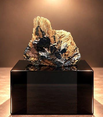 rutiel Mineralencollectie - Hoogte: 3.5 cm - Breedte: 4.7