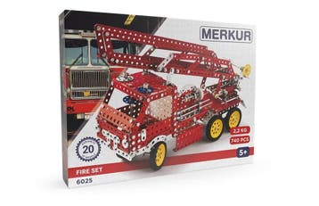 Merkur - Brandweer set - metalen constructieset - 740 ond..., Verzenden, Nieuw