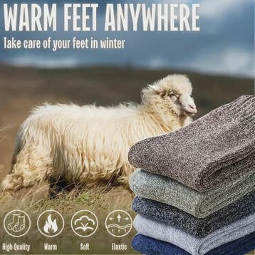Warme Heren Sokken - Dikke Mid-Calf Sokken voor Koude Dagen