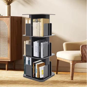 Draaibare Boekenkast 3-Laags – 360° Rotatie Opbergrek, Huis en Inrichting, Kasten | Boekenkasten, Verzenden, Nieuw