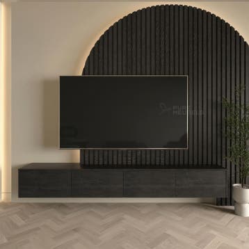 Madera Tv-meubel 300 x 38 x 33 cm - Zwart, Ophalen of Verzenden, Nieuw