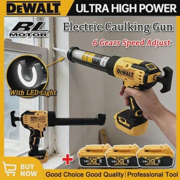 DeWALT Elektrisch Kitpistool met LED Verlichting - Draadloos, Doe-het-zelf en Verbouw, Verzenden, Nieuw