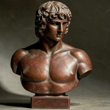 Koudgegoten zandsteen sculptuur - 13 cm (Zonder, Antiek en Kunst