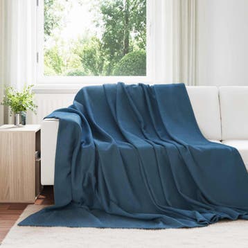 vidaXL plaid Marineblauw 240 x 220 cm 0.74 kg Fleece, Verzenden, Nieuw