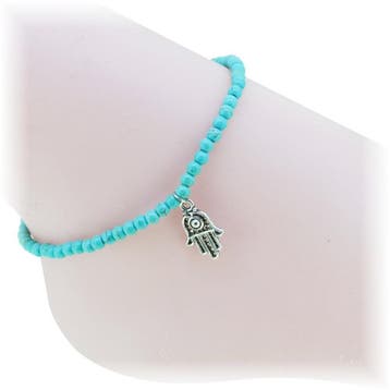 Fako Bijoux - Enkelbandje - Turquoise Handje, Verzenden, Nieuw
