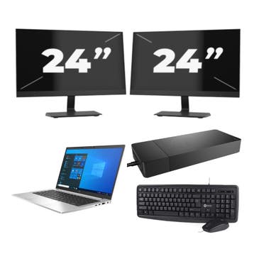 HP EliteBook 830 G8 -   i5-11e 8GB  - 256GB  + 2x 24 inch, Computers en Software, Windows Laptops, Qwerty, Verzenden, 8 GB, 13 inch