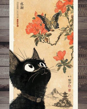 Kodo88 Giclée - Jiji and the Butterfly  – Limited, Nieuw