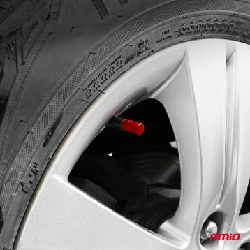 Aluminium ventieldopje - Rood - 4 stuks, Auto-onderdelen, Verzenden, Nieuw