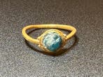 Oud-Romeins Goud Elegante ring met een stijlvolle turkoois