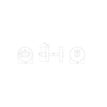 Intersteel WC-sluiting verdekt ø53x10mm met stift 8x8mm -, Verzenden, Nieuw