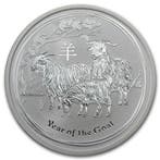 Lunar II - Year of the Goat - 1/2 oz 2015 (188.442 oplage), Verzenden, Losse munt, Zilver