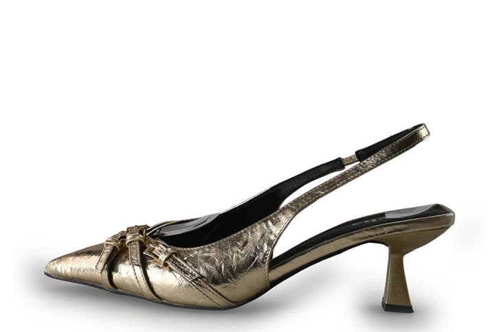 Sacha Slingbacks in maat 40 Goud, Kleding | Dames, Schoenen, Overige kleuren, Zo goed als nieuw, Verzenden
