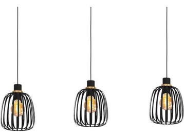 EGLO Pocicas - Hanglamp - 3 lichtpunten - Zwart/Goud - 106, Huis en Inrichting, Lampen | Hanglampen, Verzenden, Zo goed als nieuw