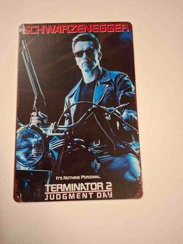 Terminator 2 Judgment Day Metalen Bordje 20 bij 30 cm nieuw, Verzenden, Nieuw