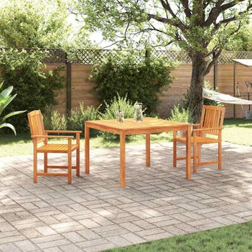 vidaXL Tuin eettafelset 3 st Bruin Massief Acaciahout, Verzenden, Nieuw, 3 zitplaatsen