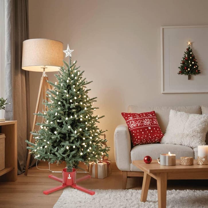 vidaXL Kerstboomstandaard 61x61x15,5 cm rood, Diversen, Kerst, Nieuw, Verzenden