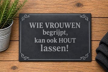Grappig aluminium bord 30x20 cm – Wie vrouwen begrijpt…, Eigen ontwerp, Verzenden, Vintage, Nieuw