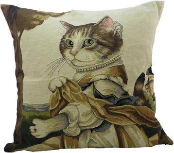 gobelin kussen kat gravin 45x45cm, Verzenden, Nieuw