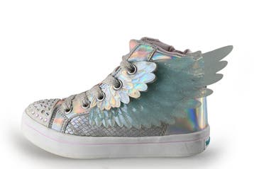 Skechers Hoge sneakers Meisjes in maat 27 Zilver, Verzenden, Jongen of Meisje, Schoenen, Skechers