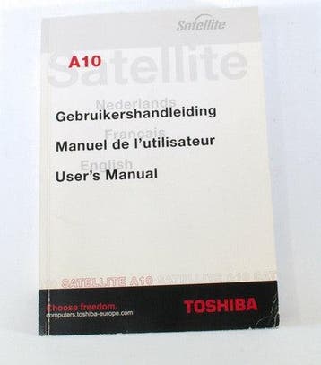 Vintage Toshiba Satellite A10 – handleiding (Nederlands,, Computers en Software, Verzenden, Gebruikt