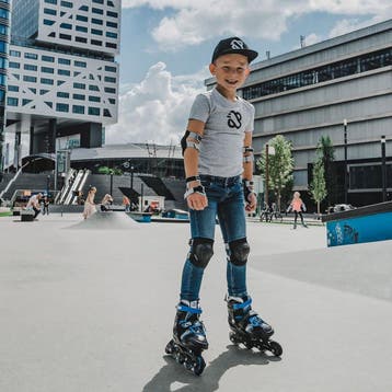 Nijdam Skeelers - Verstelbaar - Kinderen - Zwart - Maat, Sport en Fitness, Skeelers, Ophalen of Verzenden, Zo goed als nieuw