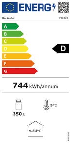Bartscher Drankenkoeling | 350L | Wit/RVS | 2°C/+10°C | Stat, Ophalen of Verzenden, Nieuw