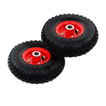 vidaXL Steekwagenwielen 2 st 3,00-4 (245x82) rubber, Verzenden, Nieuw