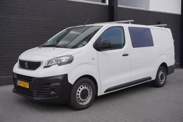 Peugeot Expert 2.0 BlueHDI 122PK Dubbele Cabine EURO 6, Stof, Gebruikt, Wit, Onderhoudsboekje