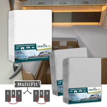 Textielpakket Camper lengtebedden met midden matras - 2, Verzenden, Nieuw, Wit