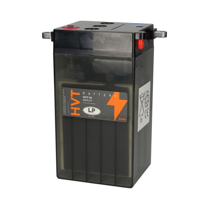Landport (LP) HVT 10 Harley accu 6 volt 22 ah retro look (MH, Motoren, Onderdelen | Harley-Davidson, Nieuw, Ophalen of Verzenden
