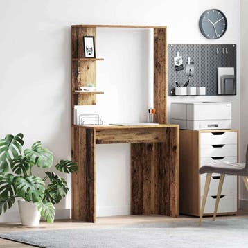 vidaXL Bureau Oud Hout Bewerkt hout 78,5 x 37 x 154,5 cm, Verzenden, Nieuw