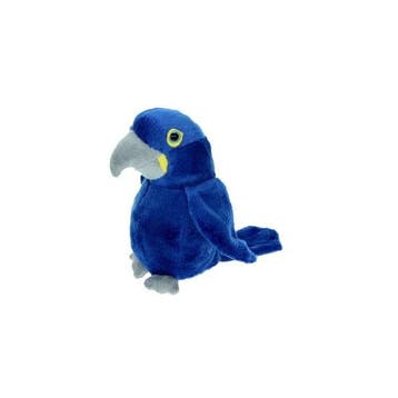 Pluche ara knuffel blauw - pluche - 16 cm - papegaai, Verzenden, Nieuw