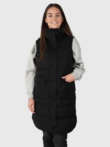 Brunotti Maat L Kalani Dames Lange Puffer Bodywarmer | Zwart, Verzenden, Nieuw