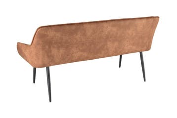 Design bank TURIN 160cm bruin zwart metalen poten met, Huis en Inrichting, Banken | Bankstellen, Ophalen of Verzenden, Nieuw