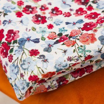 BA163 - Hoogwaardig gobelinweefsel – Microbloemen Romantic