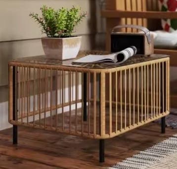 Rotan Terrastafel met Glazen Blad – Vierkant Weerbestendig, Verzenden, Nieuw