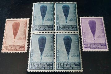 België 1932 - Ballon Piccard, Gestempeld