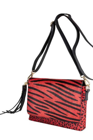 Crossbodytas  Legend Dames ZEBRA/CHEETAH RED, Verzenden, Nieuw