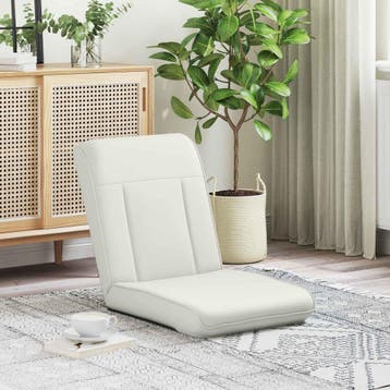 vidaXL Verstelbare vlo stoelen Wit Kunstleer, Verzenden, Nieuw, Wit