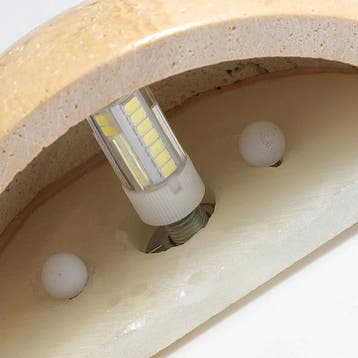 Halfronde Wandlamp Natuursteen Nordic Wabi Sabi, Huis en Inrichting, Lampen | Wandlampen, Verzenden, Nieuw
